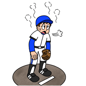 トレーニングで疲れているイメージイラスト
