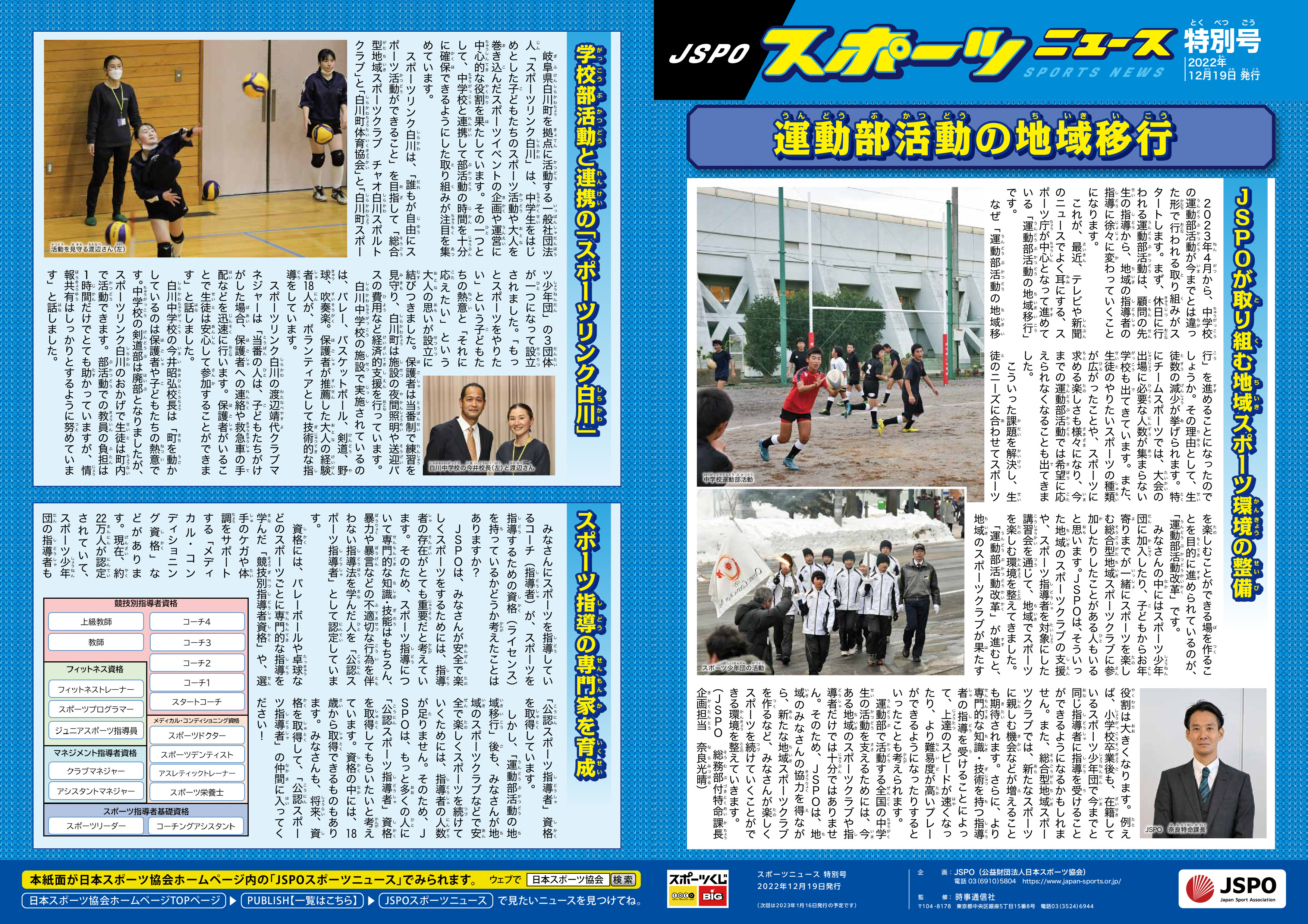 JSPOスポーツニュース2022特別号