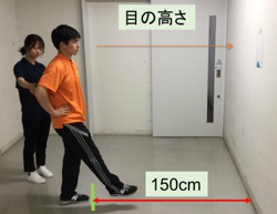 片足立ちの画像
